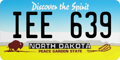 ND license plate IEE639