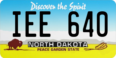 ND license plate IEE640