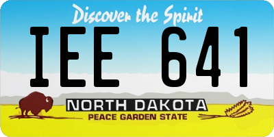 ND license plate IEE641