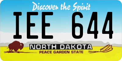 ND license plate IEE644