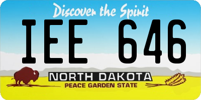 ND license plate IEE646