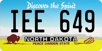 ND license plate IEE649