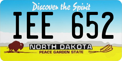 ND license plate IEE652