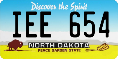 ND license plate IEE654