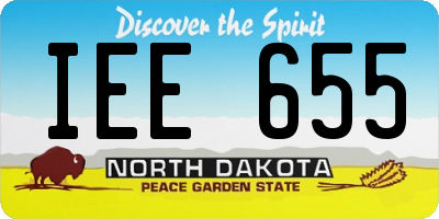ND license plate IEE655