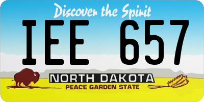 ND license plate IEE657