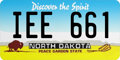 ND license plate IEE661
