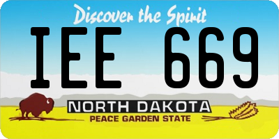 ND license plate IEE669
