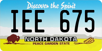 ND license plate IEE675