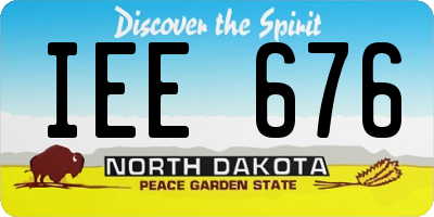 ND license plate IEE676
