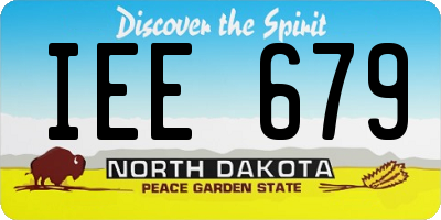 ND license plate IEE679