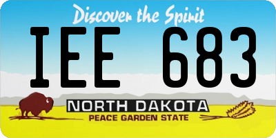 ND license plate IEE683