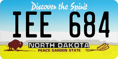 ND license plate IEE684