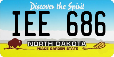 ND license plate IEE686