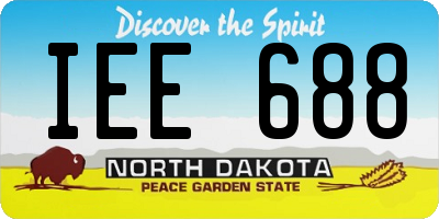 ND license plate IEE688