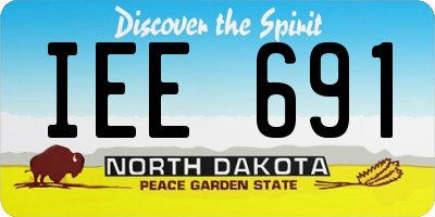 ND license plate IEE691