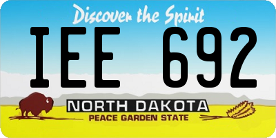 ND license plate IEE692