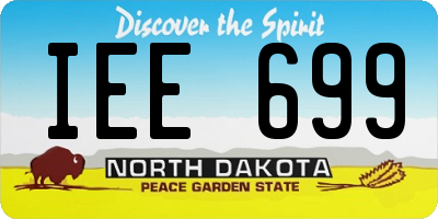 ND license plate IEE699