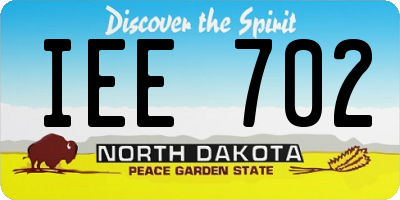ND license plate IEE702