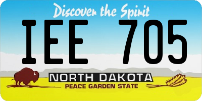ND license plate IEE705