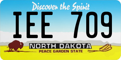 ND license plate IEE709