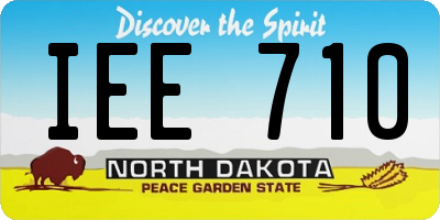 ND license plate IEE710