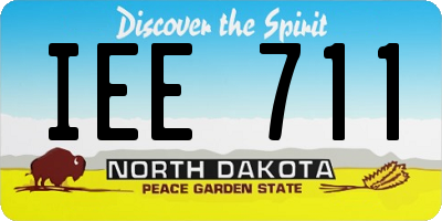 ND license plate IEE711