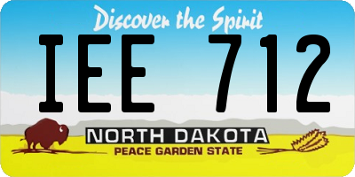 ND license plate IEE712