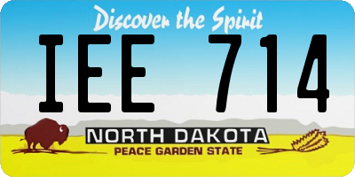 ND license plate IEE714