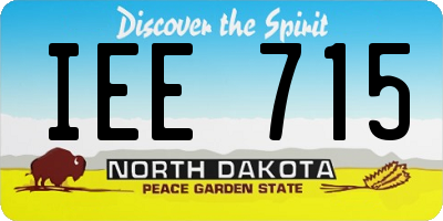 ND license plate IEE715