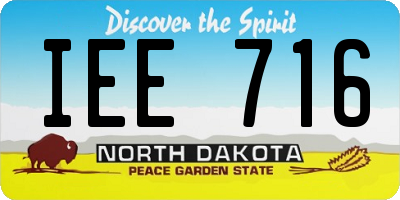 ND license plate IEE716