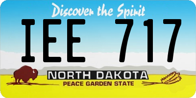ND license plate IEE717