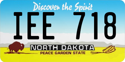 ND license plate IEE718