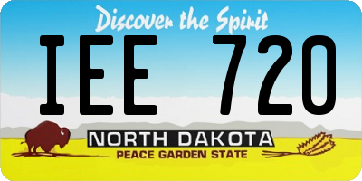 ND license plate IEE720