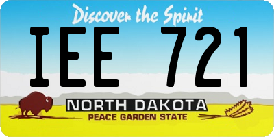 ND license plate IEE721