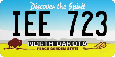 ND license plate IEE723