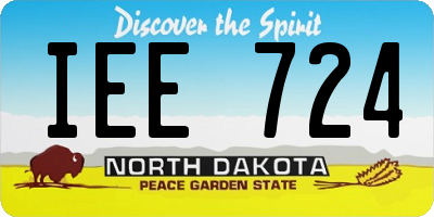 ND license plate IEE724