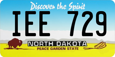 ND license plate IEE729