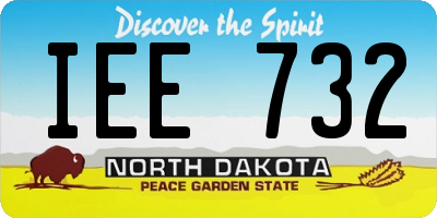 ND license plate IEE732