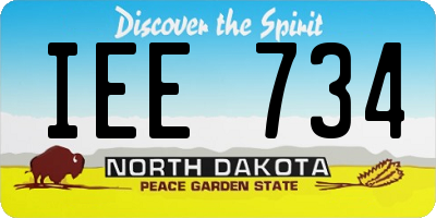 ND license plate IEE734