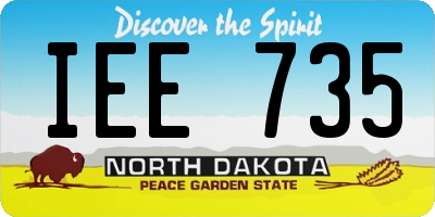 ND license plate IEE735