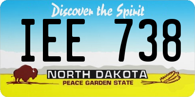 ND license plate IEE738