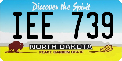 ND license plate IEE739