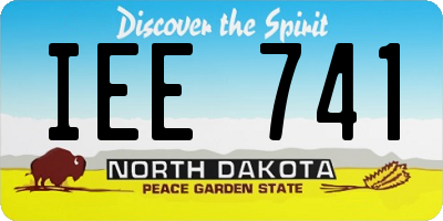 ND license plate IEE741