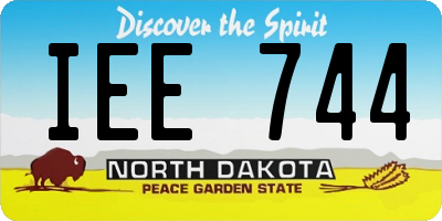 ND license plate IEE744