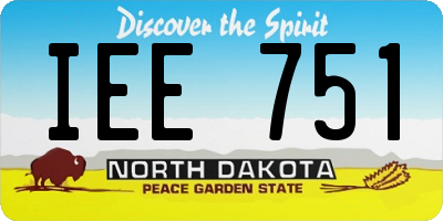 ND license plate IEE751