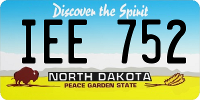 ND license plate IEE752