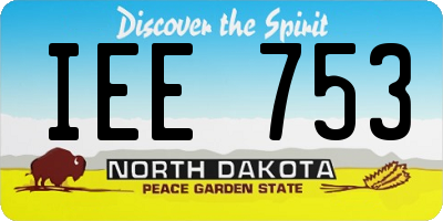 ND license plate IEE753