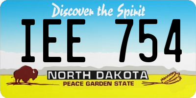 ND license plate IEE754