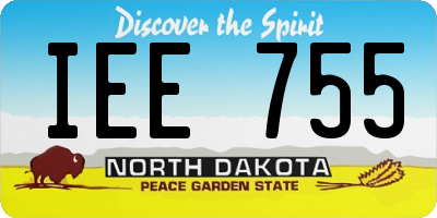 ND license plate IEE755